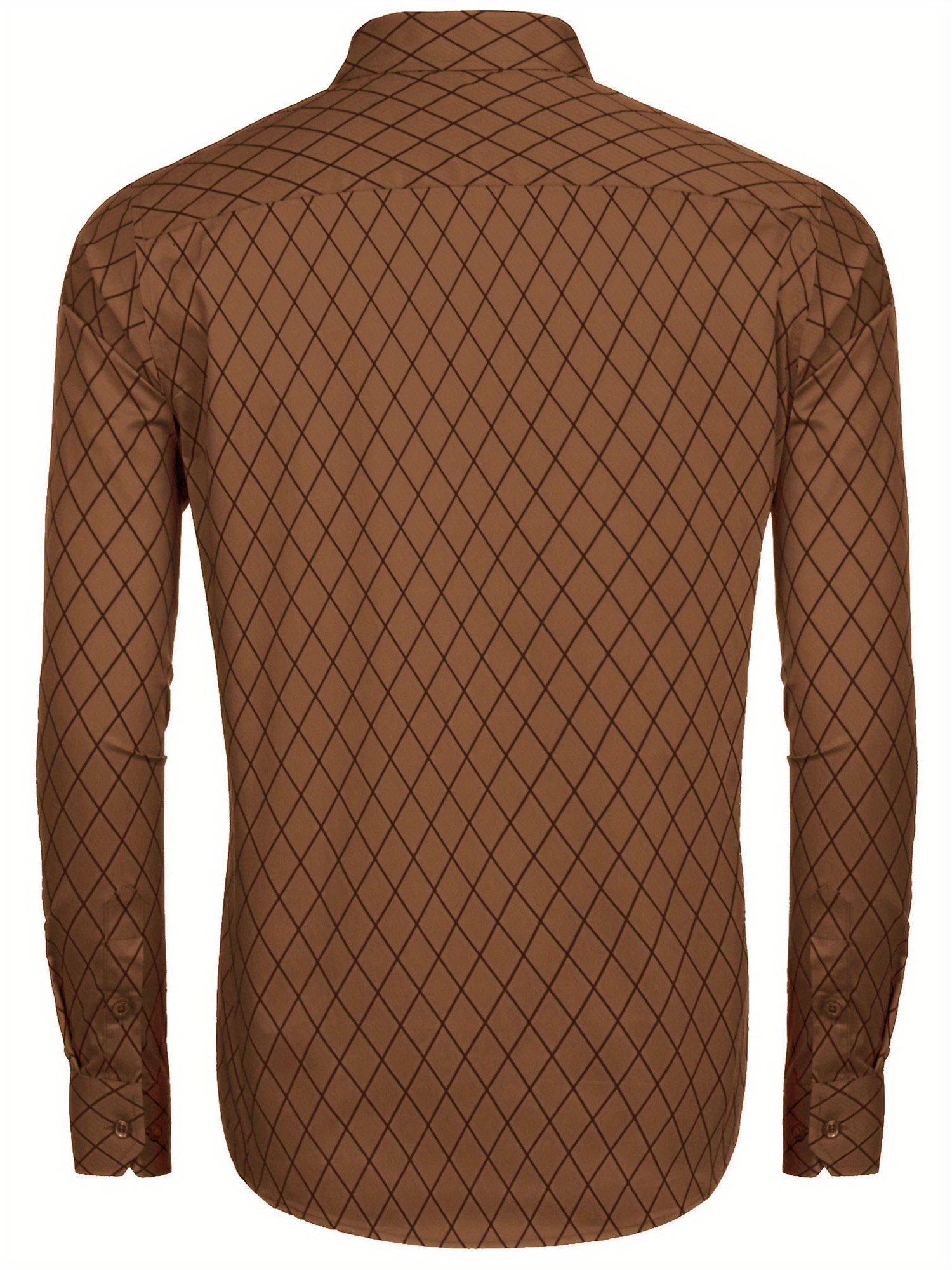 mens fit dress shirt long sleeve button business casual - Temu