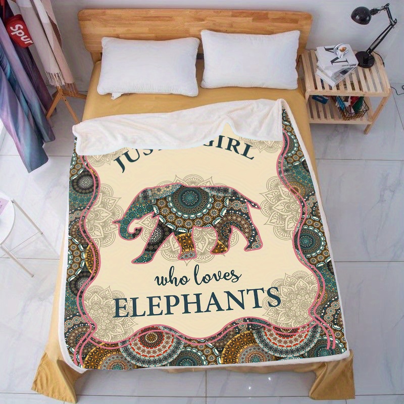 

Elephant Flannel Throw Blanket - All-season Digital Print Soft Sofa Cover, Nap Blanket, Double-sided Velvet Gift Blanket With Contemporary Style, 100% Polyester, Woven Craftsmanship