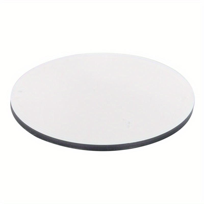 Image of Round Mirror Glass Tray Acrylic Circle Candle Plates Wedding Party Table Centerpiece Decoration Large Capacity Platter Tiles (non-food Contact)