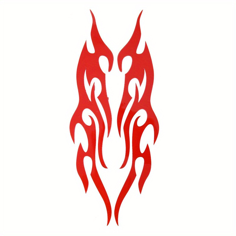TEMU 5pcs Car Sticker Modified Flame Car Stickers Bumper Hood Rearview Mirror Head Cover Stickers Cover Scratches Motorcycle Decals