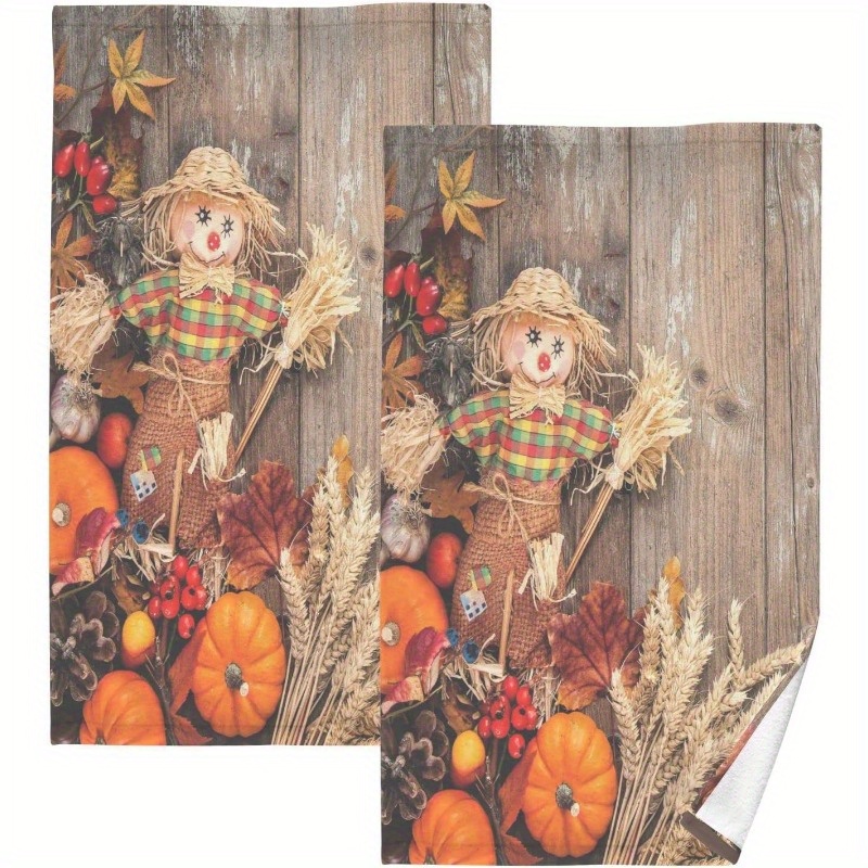 

Festive Thanksgiving Hand Towel Set - 2 Pieces, 18 X 26 Inches, Premium Quality, Soft Polyester, Rustic Kitchen Towel, Perfect For Holiday Decor