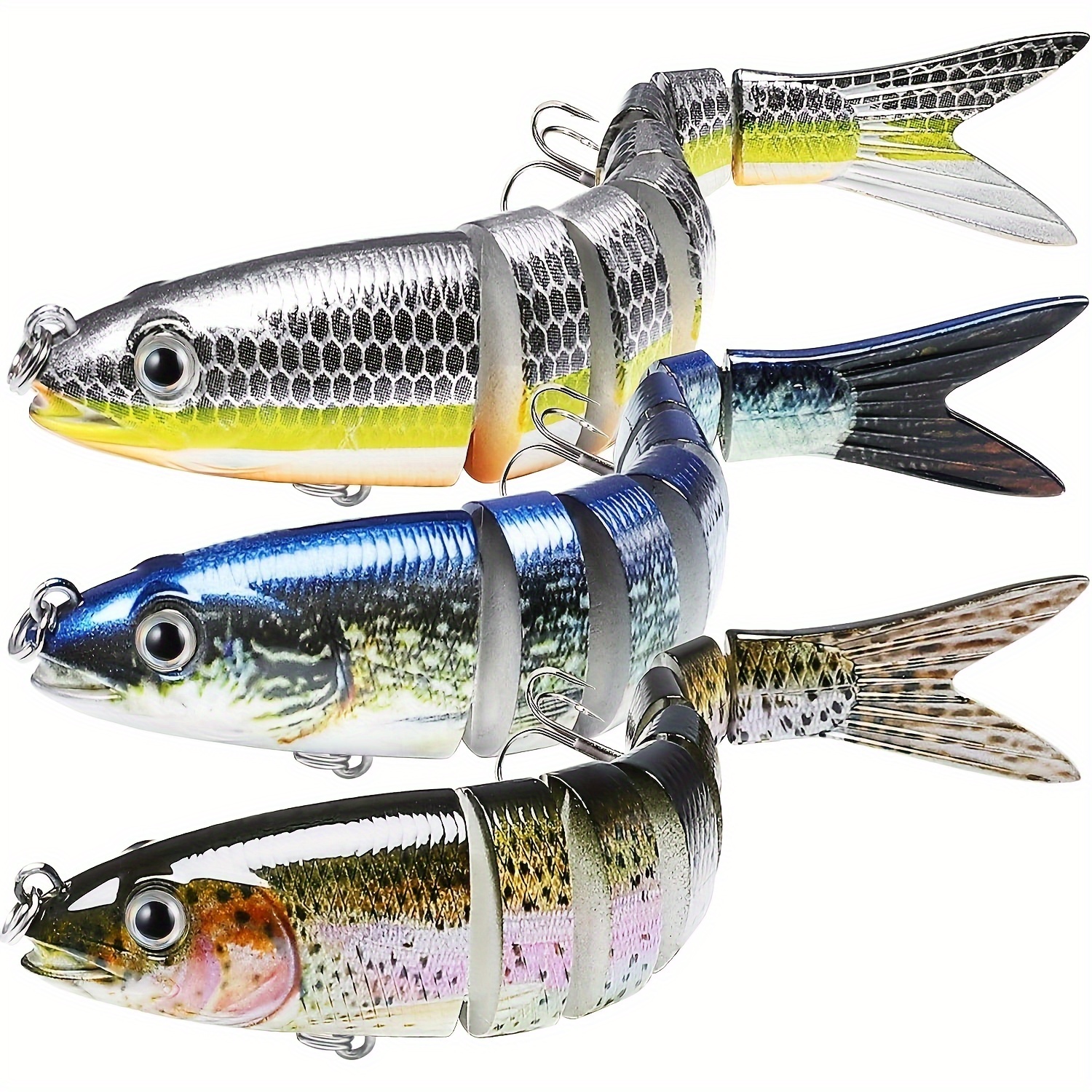 

1pc Ultra-realistic Realistic Fishing Lure - Swimming Action With Multisection Design - 19g/135mm - Master Crafted For Fish Catches