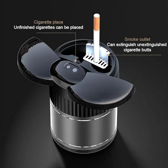 intelligent automatic opening and closing smokeless design with infrared sensor odor proof lid   vehicle cigarette disposal Product details 3