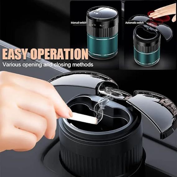 intelligent automatic opening and closing smokeless design with infrared sensor odor proof lid   vehicle cigarette disposal Product details 4