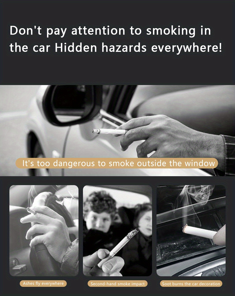 intelligent automatic opening and closing smokeless design with infrared sensor odor proof lid   vehicle cigarette disposal Product details 6