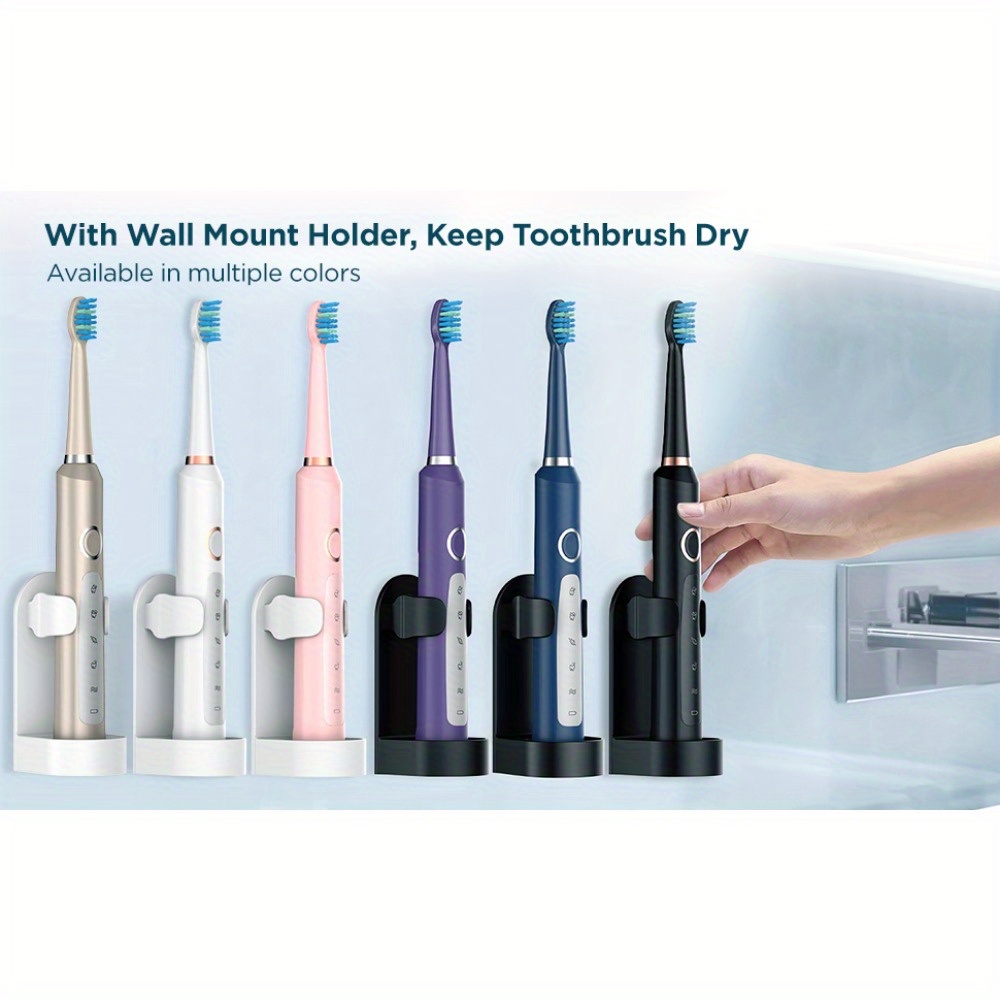 Elektrische Tandenborstel - Sonico Elektrische Tandenborstel Reisborstel Oplaadbaar met 8 Borstelkoppen, Tasje, 5 Standen, Donkerzwart