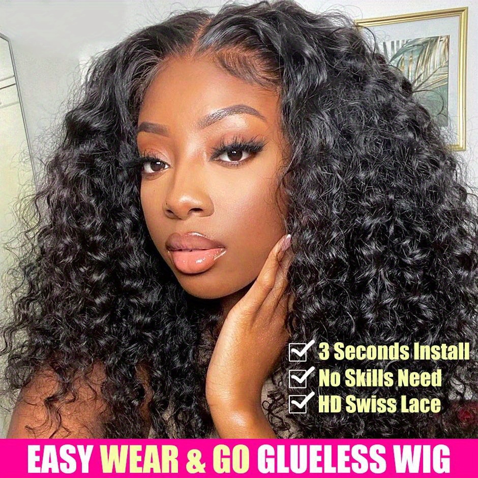 

Put On And Go Glueless Wigs Human Hair Pre Plucked Pre Cut For Beginners 13x6 Water Wave Lace Front Wigs Human Hair For Women 28 30 32 34 Inch Hd Lace Frontal Wigs With Baby Hair 200% Density