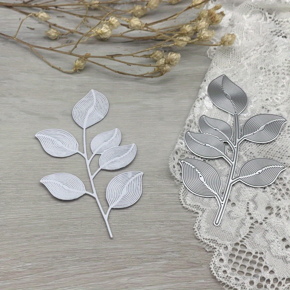 

1pcs Silver Grey Leaf Fantasy Theme Metal Cutting Dies For Scrapbooking And Paper Crafting Decoration