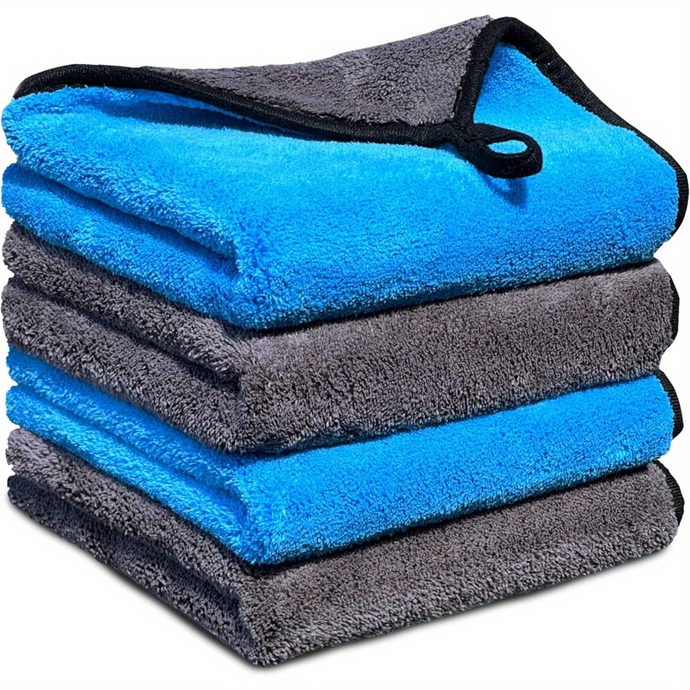 TEMU Conjunto de 4 Toallas de Microfibra Gamuzas - Ultra Compactas, Absorción, Paños de Limpieza sin Rayas: retailer-supplied image