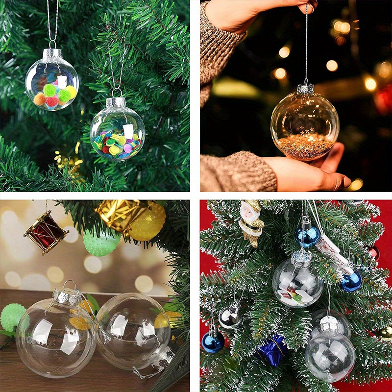 fillable clear plastic ornament balls perfect christmas Temu