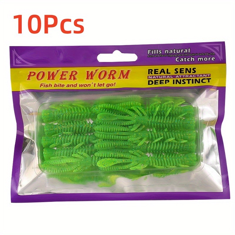 

10pcs/pack Floating Fishing Lure, Artificial Soft Worms For Ned Rig Rig, Fishing Accessories For Bass Perch