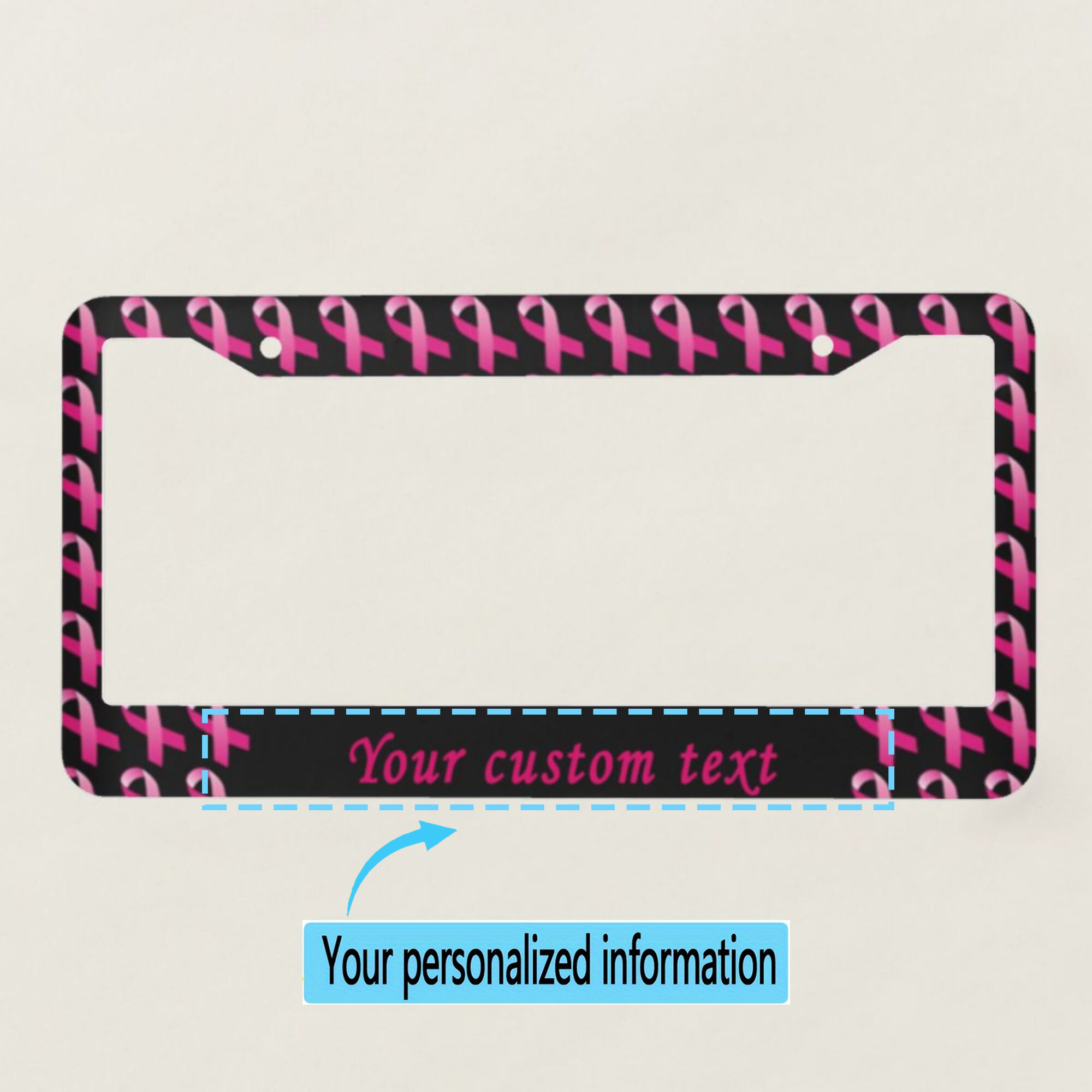 

1pc Customize Aluminum License Plate Frame - Customize Personalized Text - - Durable & Uv-protected - Premium Quality, Weatherproof, Easy Installation For A Stylish Touch