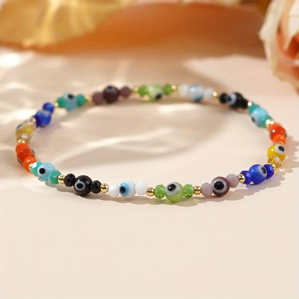 E-shop - Handgefertigtes Böser Armband mit Natürlichen & Künstlichen Kristallen - Geschenk für Frauen und Männer, für Freizeitkleidung