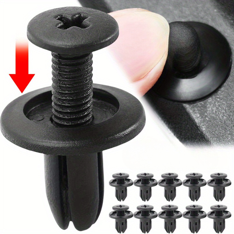 

100pcs Car 8mm Hole Plastic Rivets Fastener Push Clip Vehicle Door Trimpanel Retainer Fastener Clips