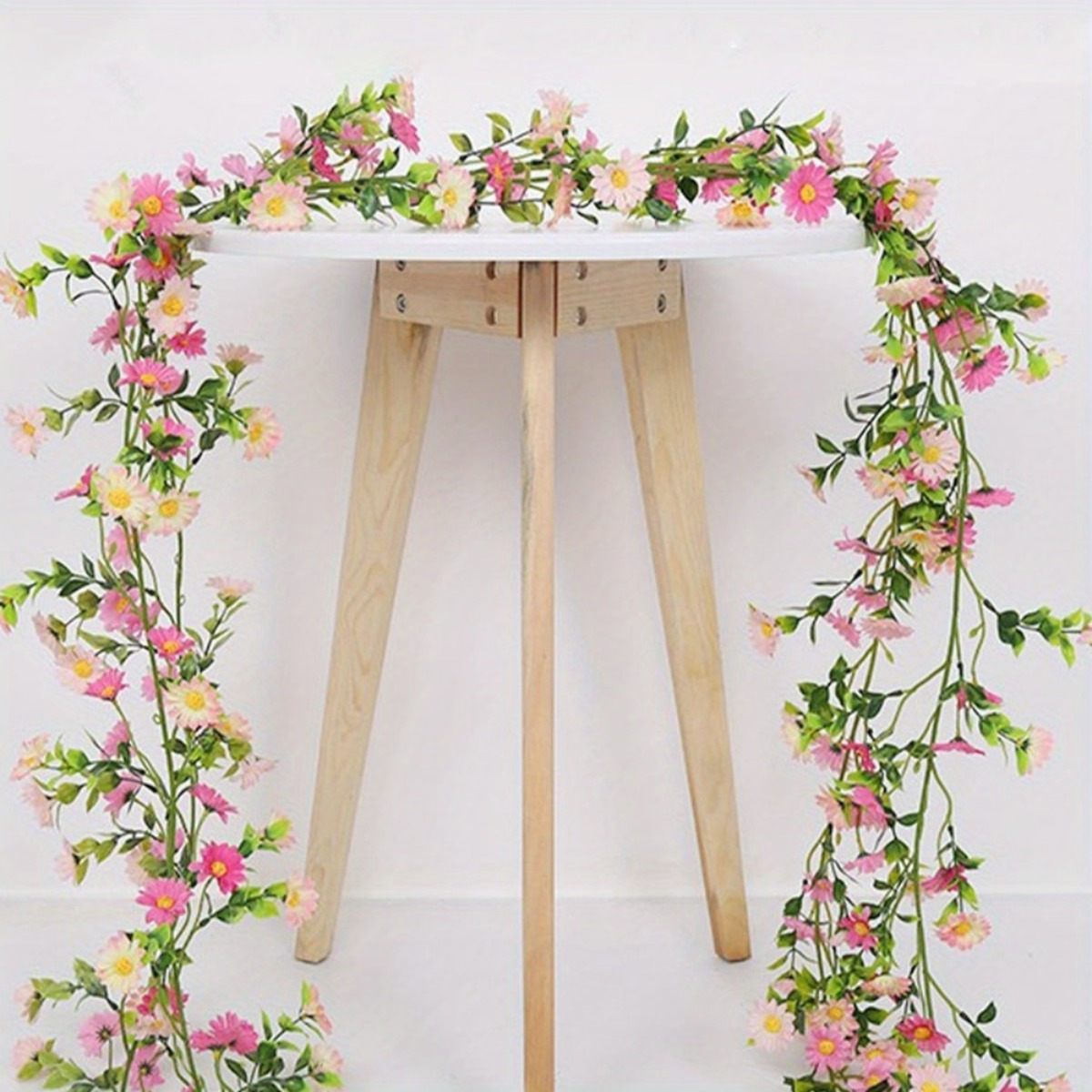 

3pcs 2.1m/6.9ft Artificial Daisy Vine Artificial Flower Silk Wildflower Garland Spring Fake Flower Vine Hanging Ivy For Wall Party Wedding Arch Floral Decor Home Indoor Outdoor