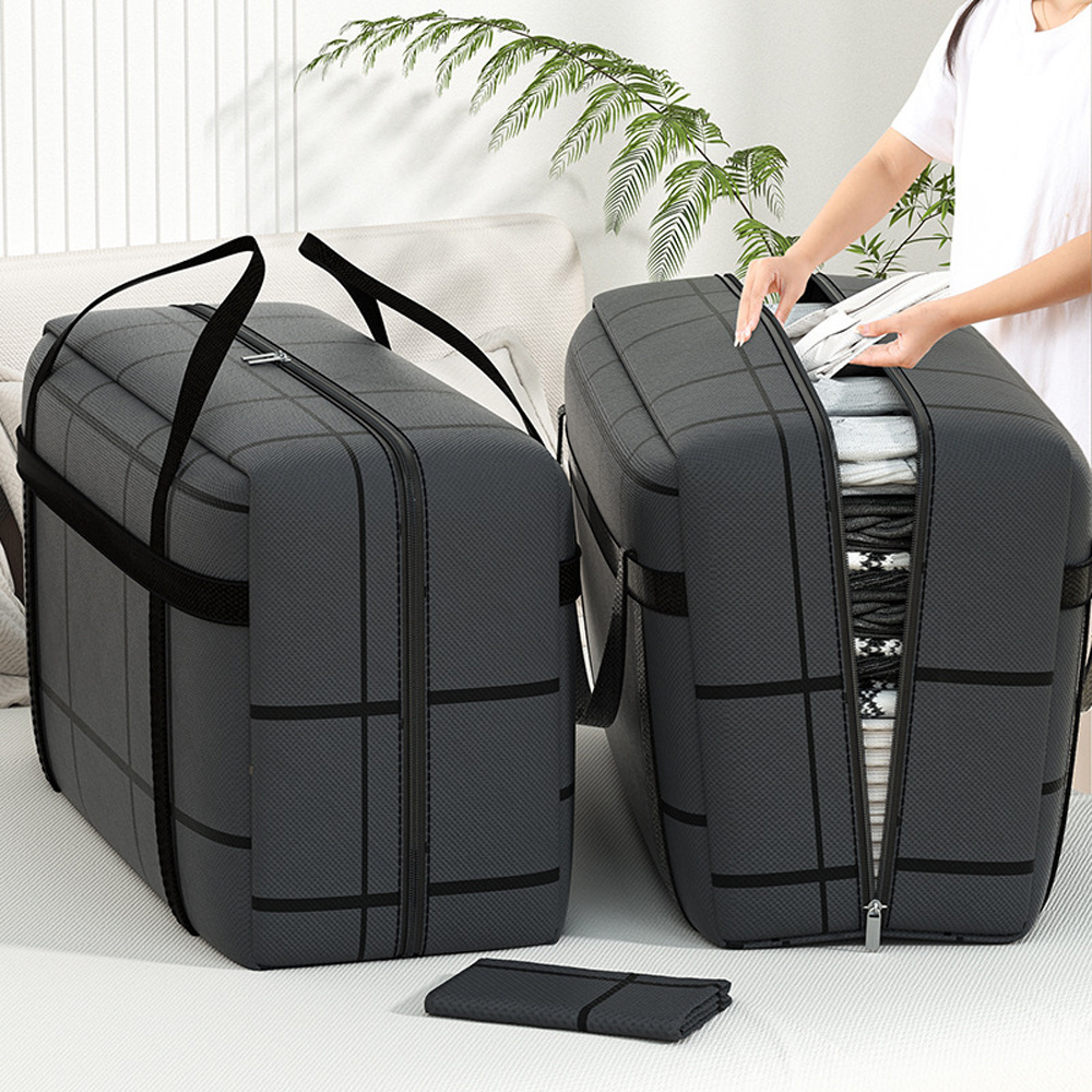 extra large waterproof storage bag with zipper handles durable odorless organizer for home closet and travel versatile dustproof luggage solution details 0