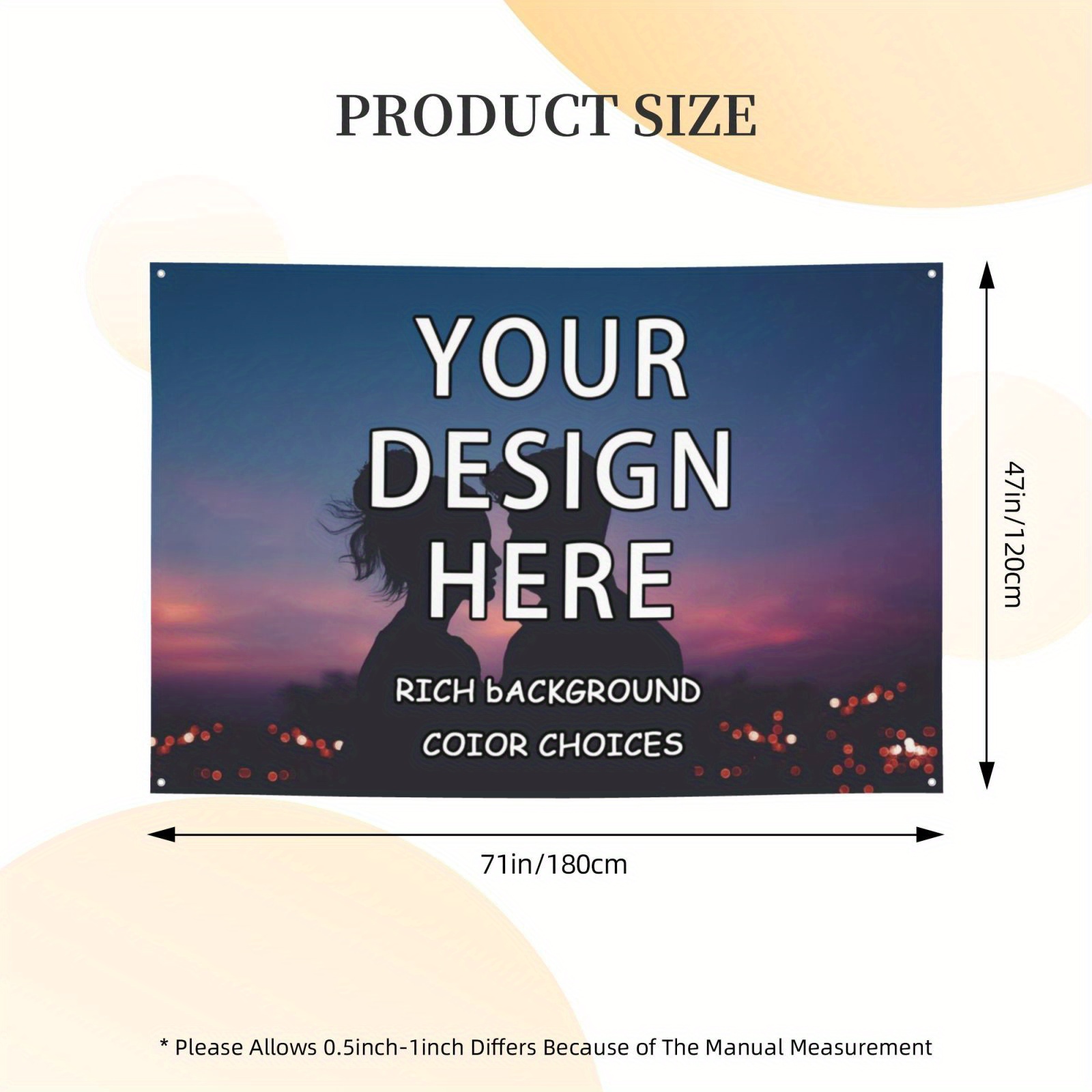 Custom Photo Logo Banners Diy Outdoor/indoor Displays - Temu