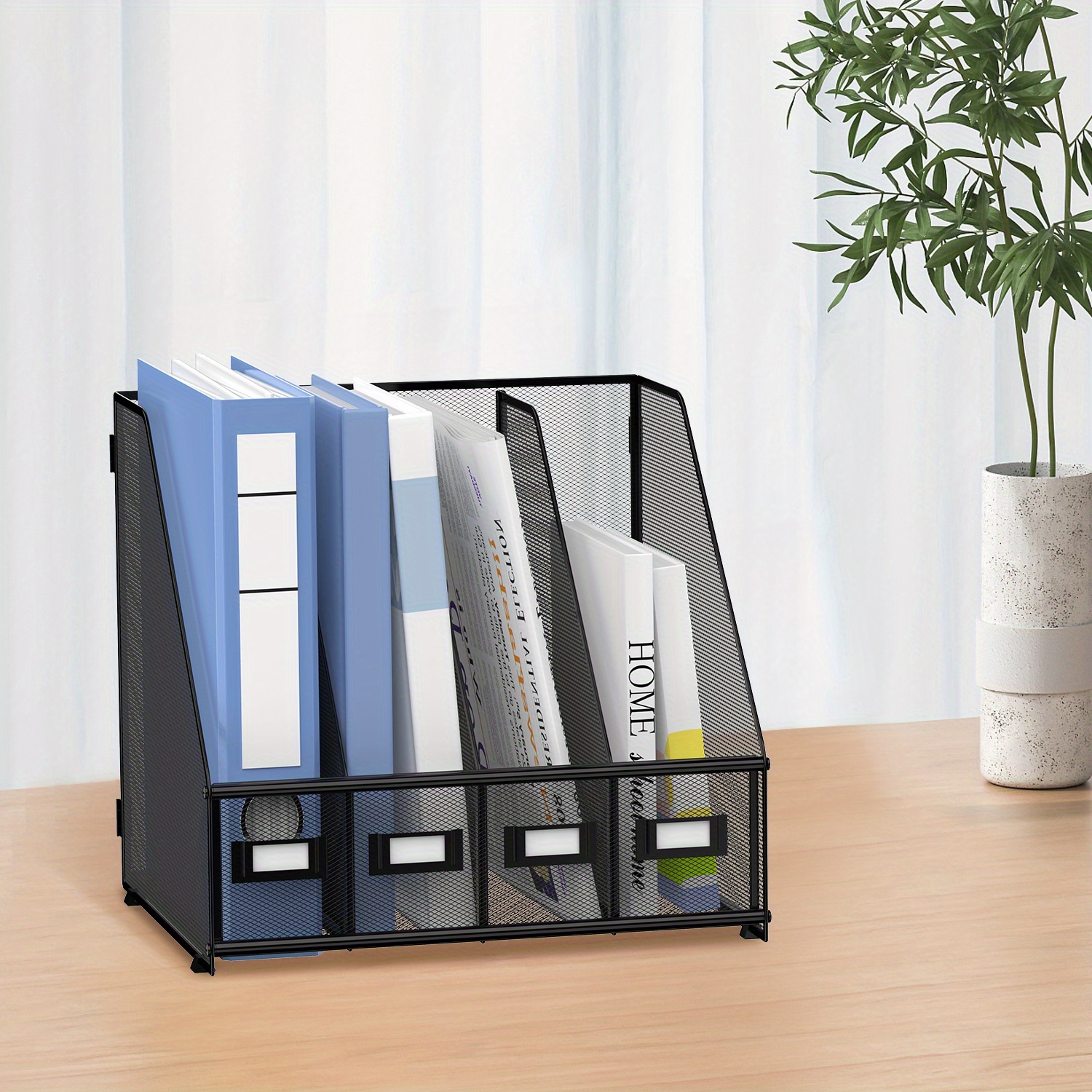 

Jmhud Has 4 Large Compartments For Multifunctional Office Desk Storage, As Well As File And Folder Storage Racks, Folders, And Office Desk Storage. Multiple Colors Suitable For Various Places
