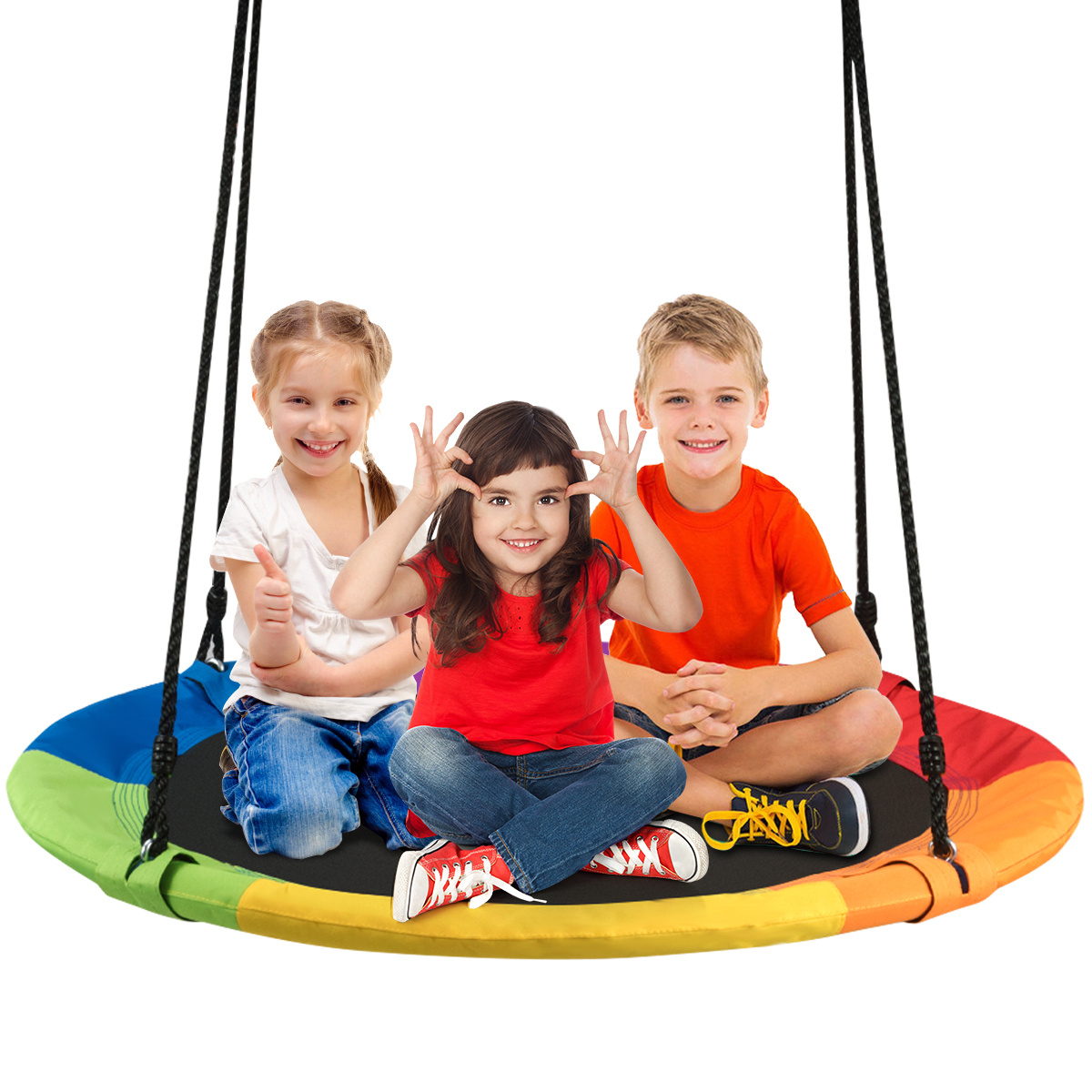 

Maxmass Giant 40" Flying Saucer Tree Swing Indoor Outdoor Play Set Swing For Kids