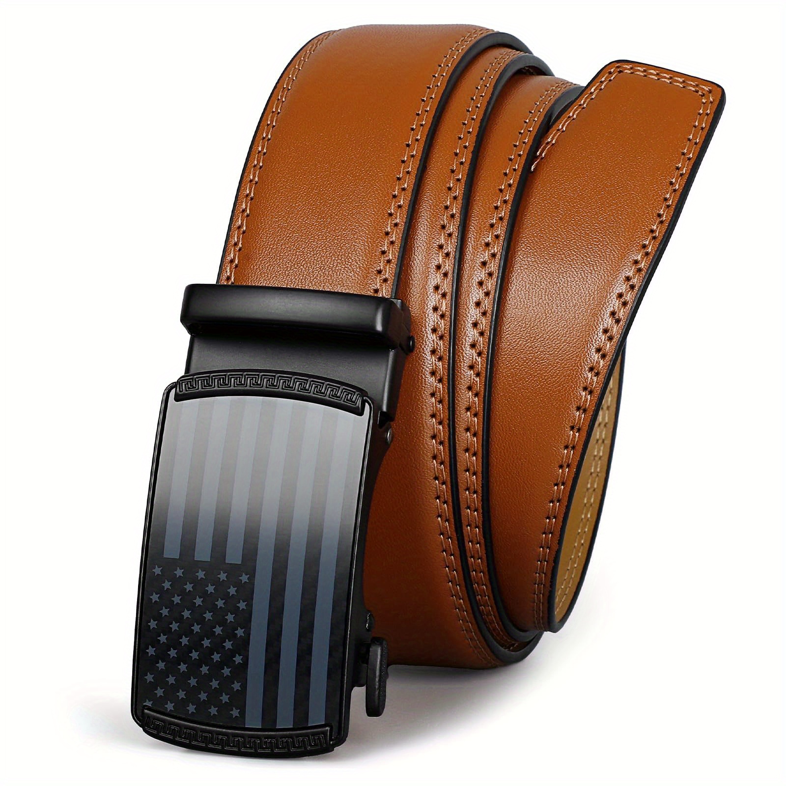 1pc split leather ratchet dress belt men american - Temu