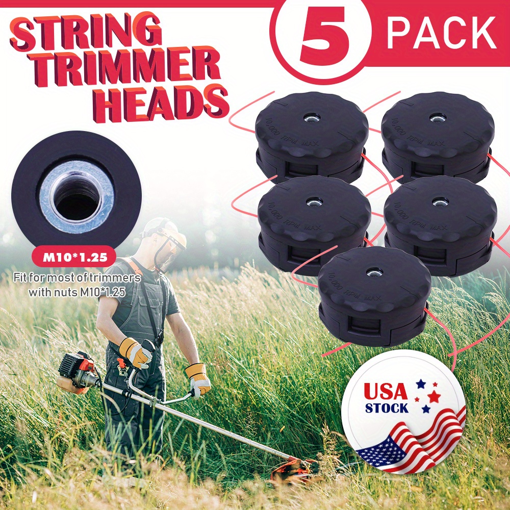 

5 Pack Strimmer Heads Grass Brush Cutter String Trimmer Head For Srm-225 Srm-230 Srm-210 Trimmers Edgers Parts And Accessories