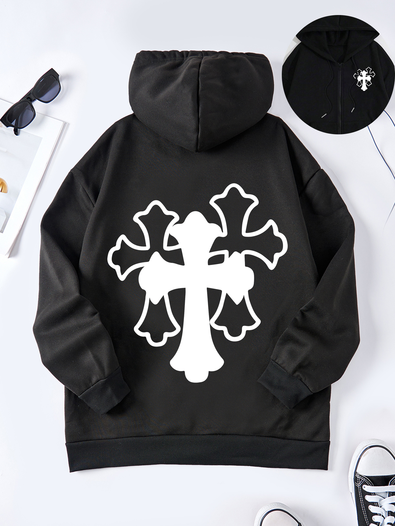 cross print hoodie sold on Temu United States cross print hoodie sold on Temu United States