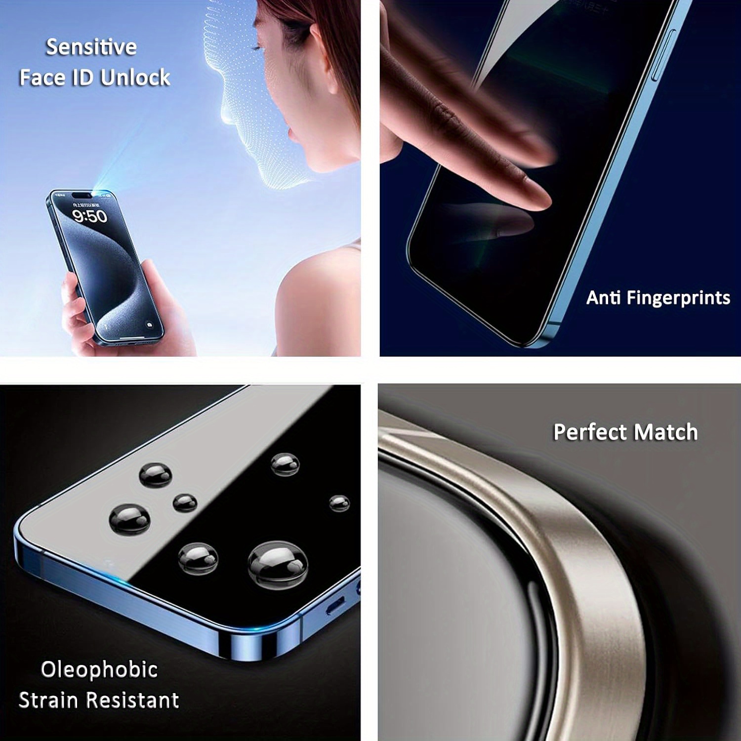 360° Privacy Anti Spy Screen Protector For IPhone AIr 6 7 8 Plus X XS XR 11 12 13 14 15 16 17 Pro Max 9H Full Cover Tempered Glass Screen Protector – Buy The Best Products In The Ayzeze Online Store - Foto 6