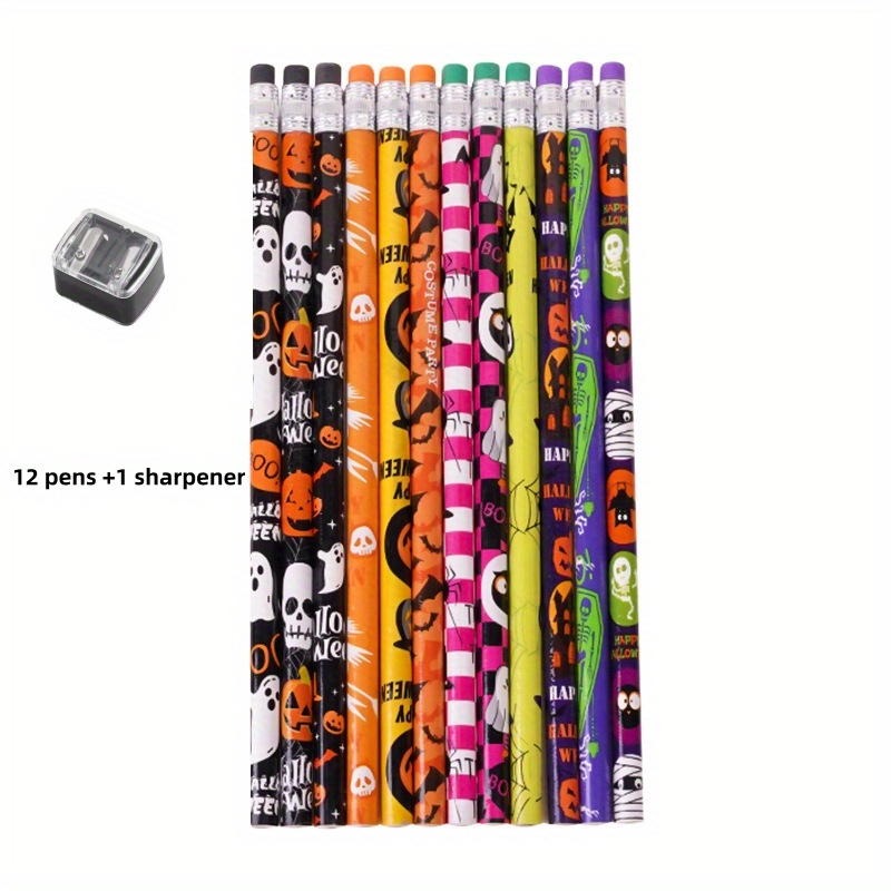 

Festive Halloween Pencils: Cartoon Design, Hb Hardness, 2mm Line Diameter, Wooden Material, Suitable For Adults