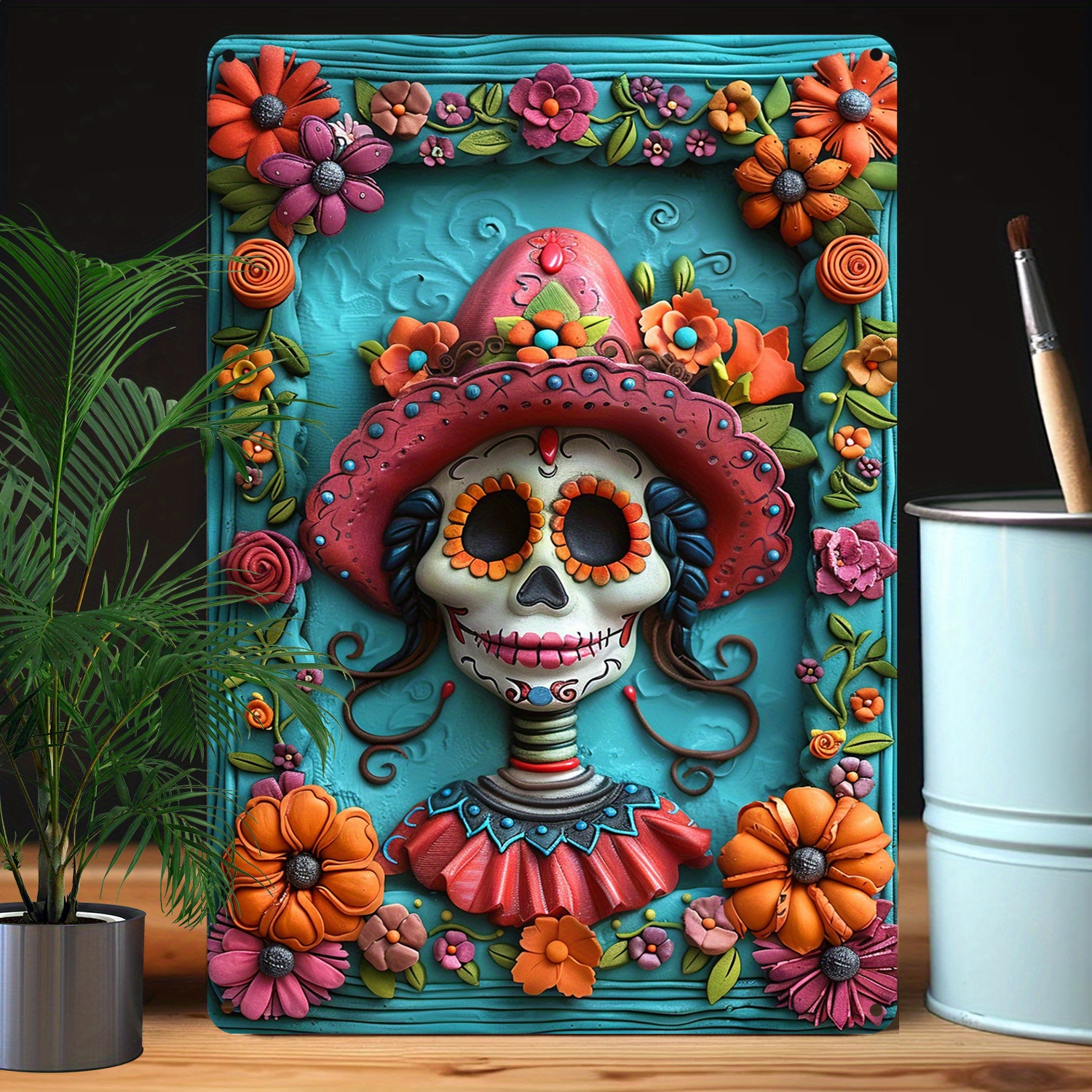 

Vintage-inspired Aluminum Metal Tin Sign - 8x12 Inches, Perfect For Bedroom, Living Room, Bathroom & Garden Decor | Funny Autumn & Winter Theme | Ideal Mother's Birthday Or Day Of The Dead Gift