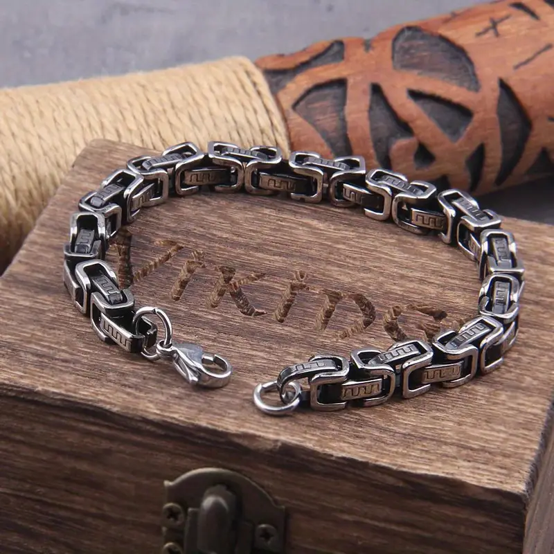 jewelry stainless steel cuban chain bracelet for men vintage metal kpop pulseras emo cute gift details 2