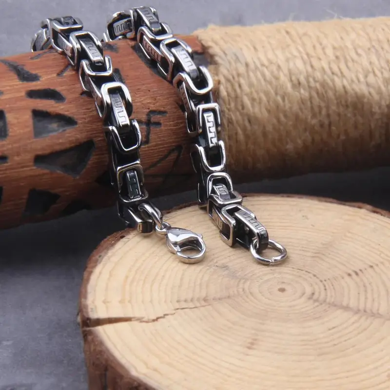 jewelry stainless steel cuban chain bracelet for men vintage metal kpop pulseras emo cute gift details 3