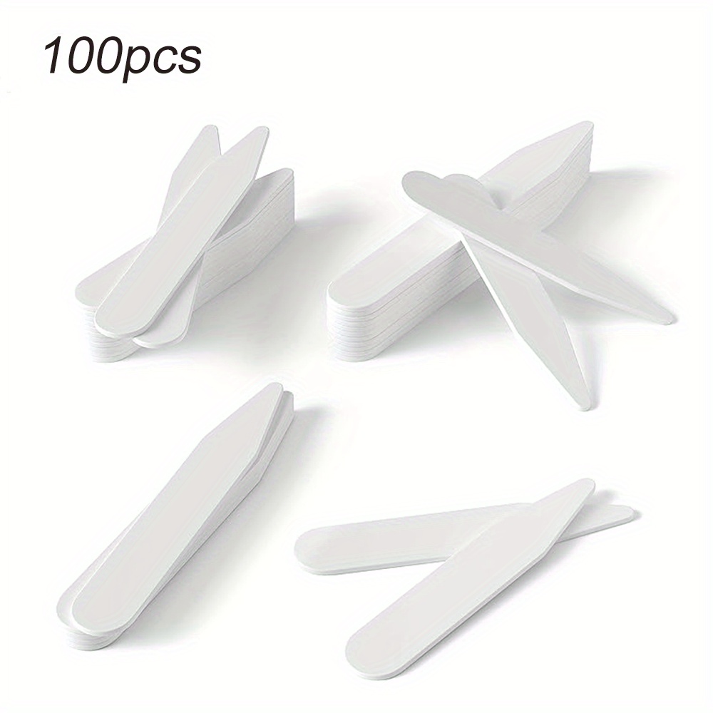 Image of 100pcs Pvc Shirt Collar Brace, Shirt Collar Accessories For Men, For Gifts