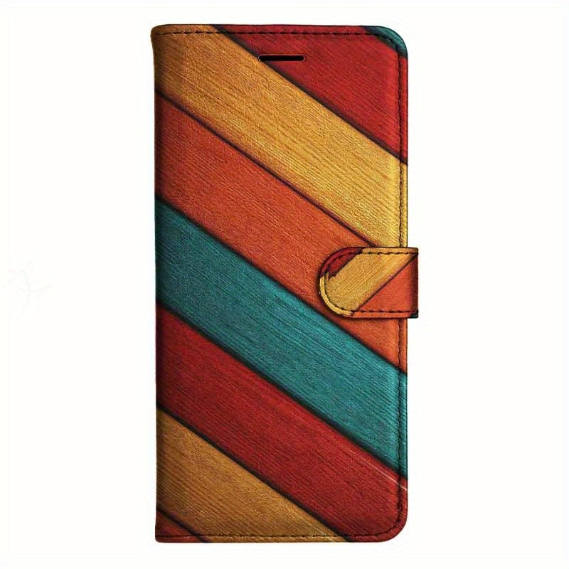TEMU Colored Bold Lines Pu Flip Wallet Case For Moto Edge G9 E7 G30 G10 G20 G50 G60 S 20 E30 E40 E20 G41 G31 G51 G71 S30 X30 30 G22 G52 E32 G42 G62