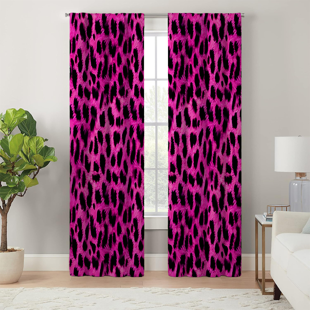 

[jit]2pcs Light Blocking Curtain Set, Polyester Fiber, Print, Used For , Room Decoration, And Home Decoration