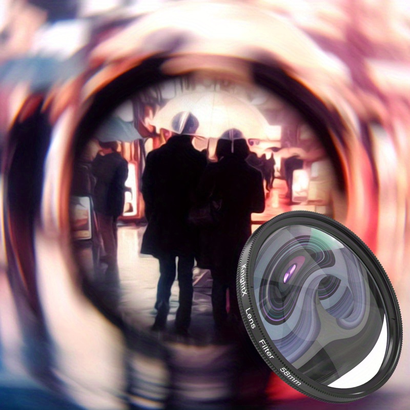 Swirl Clear Glass Effects Prism Camera Filter 58mm, 77mm, UV, CPL,  DSLR Compatible