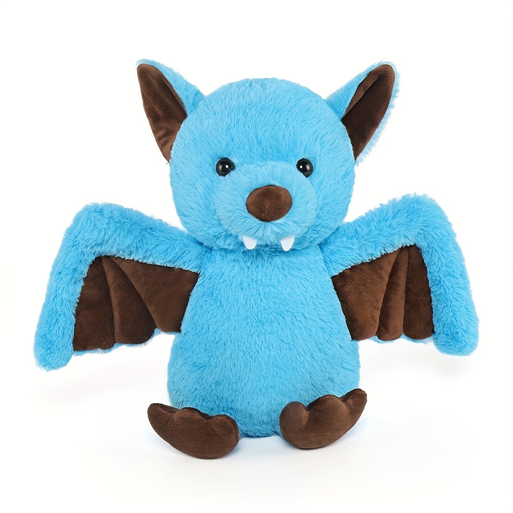 

Bat Plush Stuffed Animals For Kids - Goth Creepy Stuffed Bat Toy - Cute Bat Gifts For Children, Blue