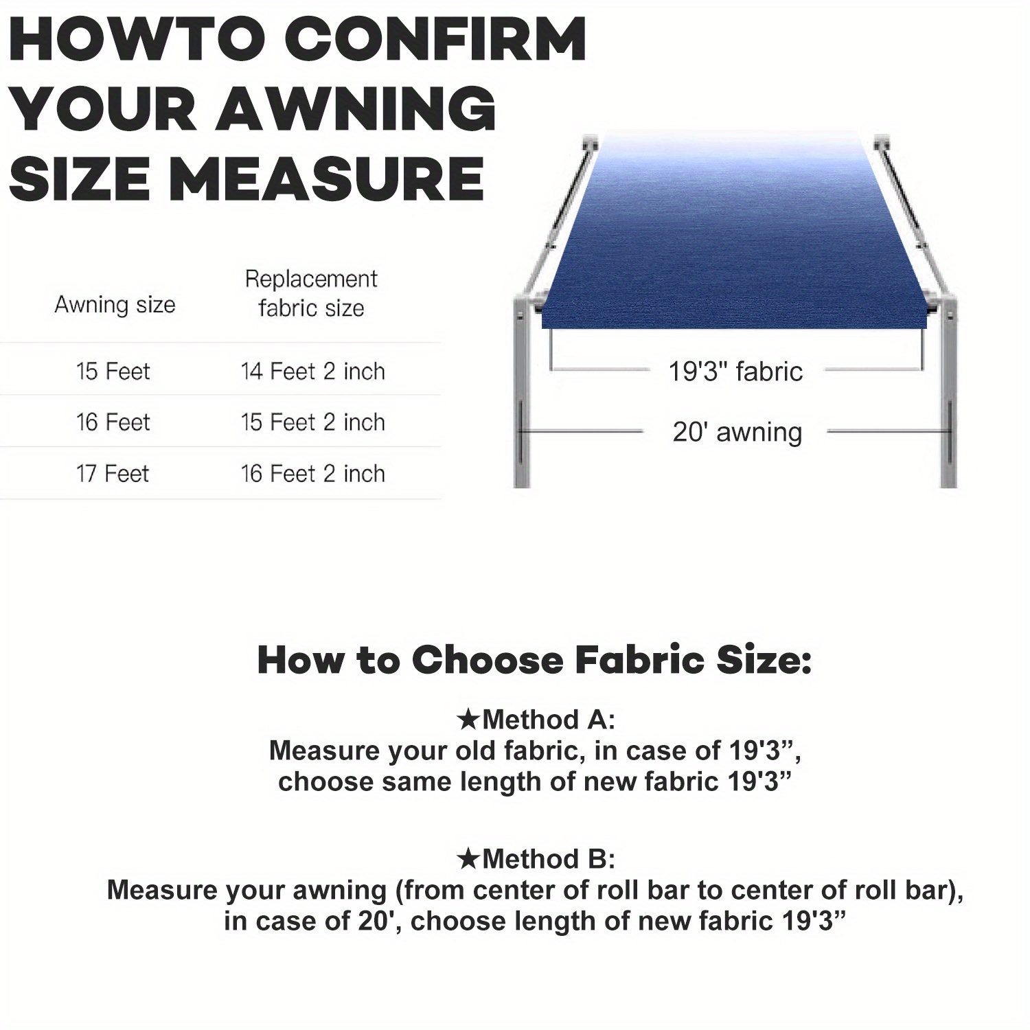 Rv Awning Fabric Replacement Camper Trailer Awning Fabric Temu