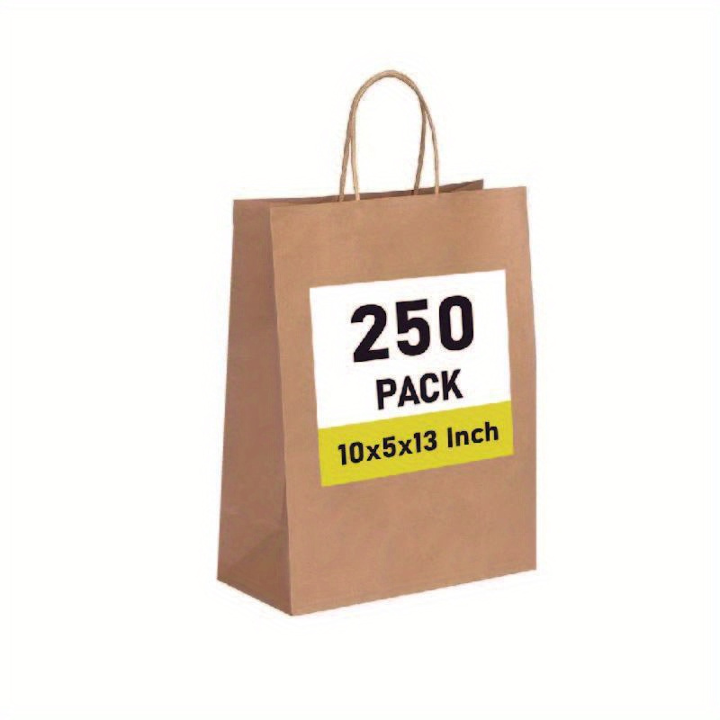 

250pcs Blt Brown Paper Bags With Handles Bulk 13×10×5 Inch Gift Bags Bulk, Brown Kraft Paper Bags, Shopping Bags, Sos Bags, Recyclable Paper Bags