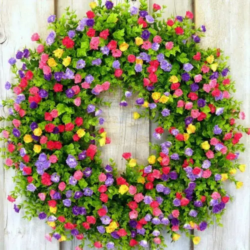 wreaths for front door 16 inch artificial mixed wreath decorations indoor outdoor easter farmhouse window wall mantel porch home decor