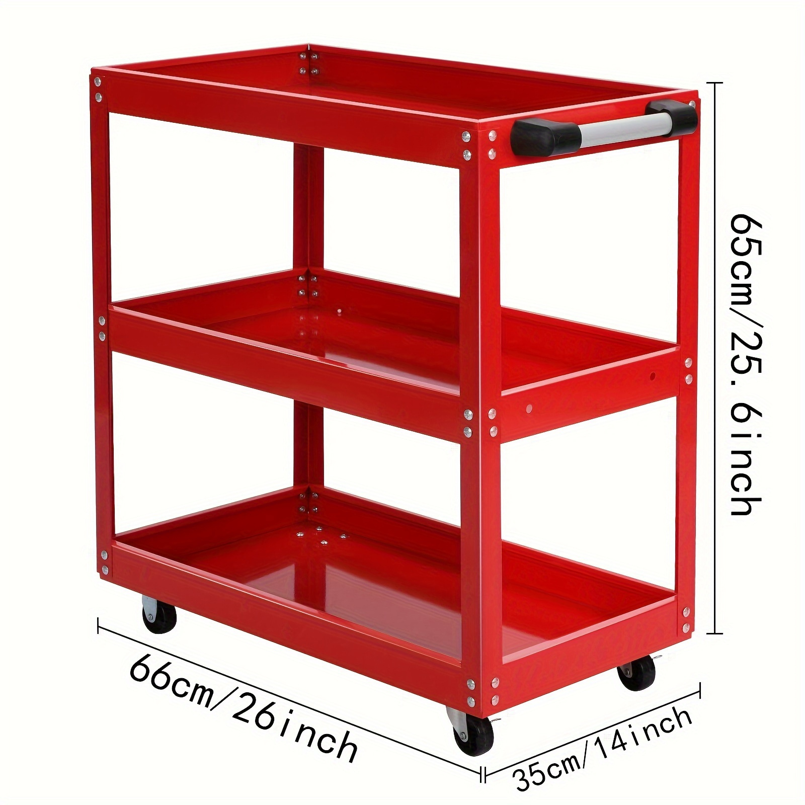 3 Tier Tool Trolley Storage Heavy Duty Garage Trolley Workshop