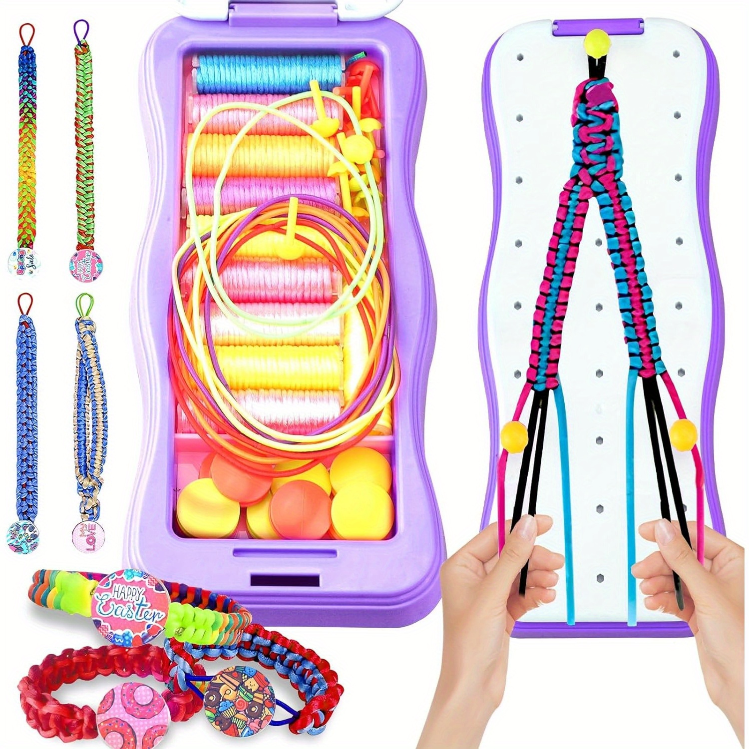 

Diy Friendship Bracelet & Necklace Making Kit - Bead Crafting Set For Girls, Perfect For Birthday & Christmas Gifts