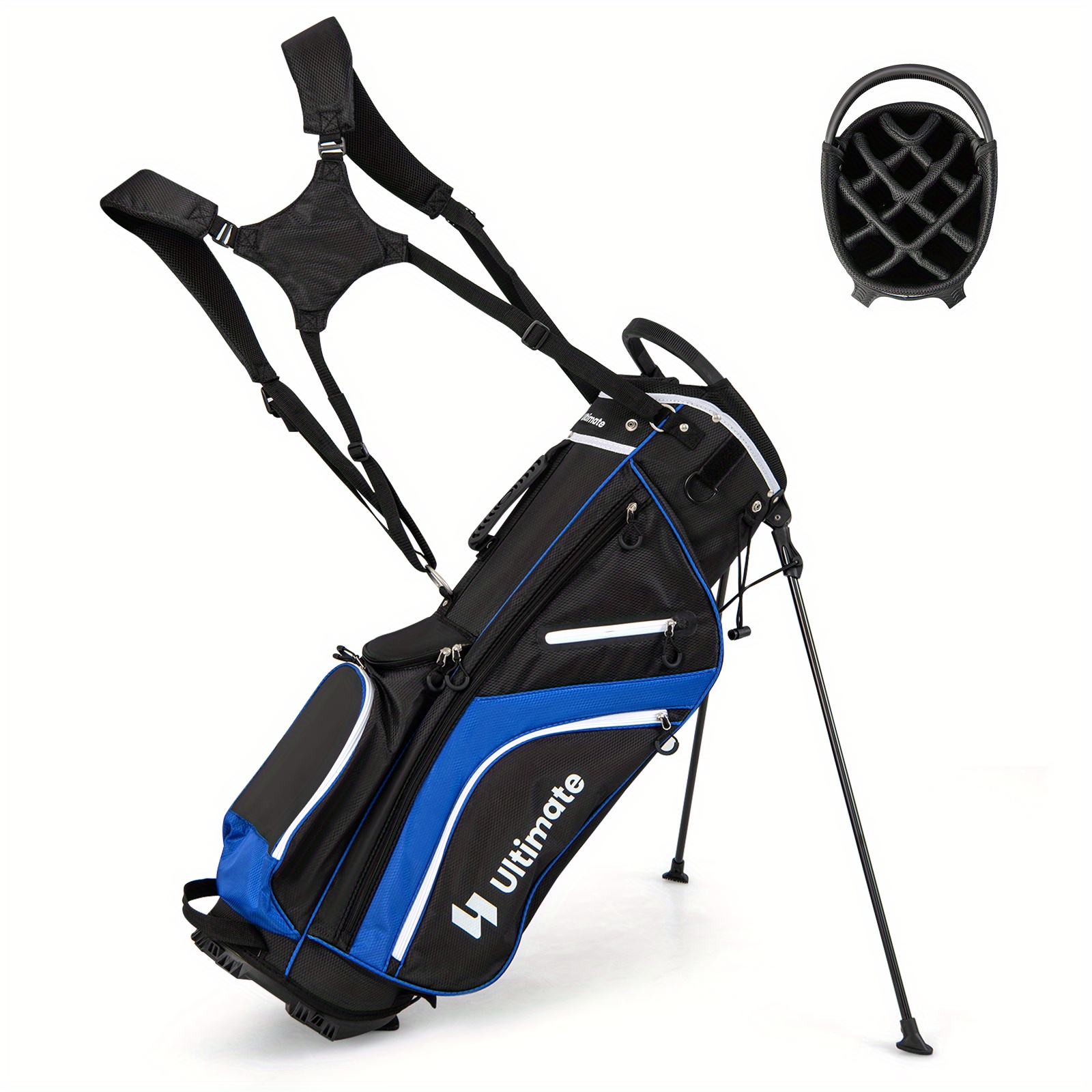 

Multigot Lightweight Golf Stand Bag W/14 Way Top Dividers 6 Pockets Cooler Bag Rain Hood