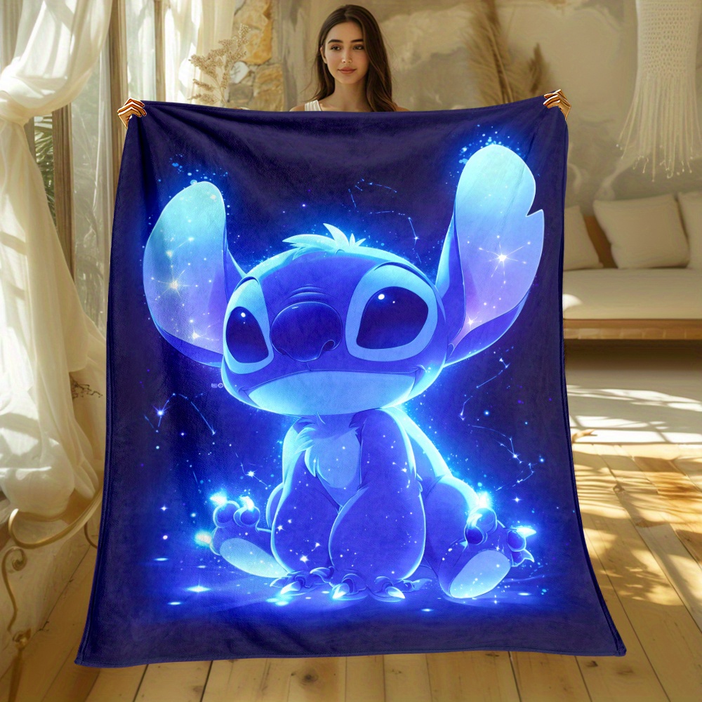

Ume Stitch Anime Lightweight Flannel Throw Blanket - Soft, Durable & Versatile For Sofa, Bed, Travel, Camping | Unique Print Design | Perfect Gift For Family & Friends