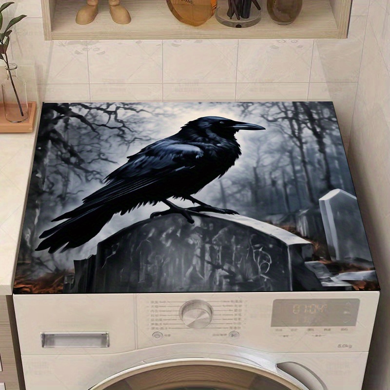 

Crow Print Dish Drying Mat - Versatile Polyester Kitchen Pad For Dishes, Coffee Machines, Washing Machines & More - Perfect For Table Decor & Protection