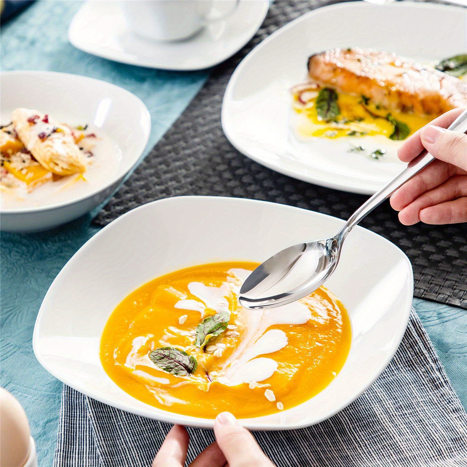 Lot De 6 Bols À Céréales En Porcelaine, Grand Bol À Soupe, Saladier De