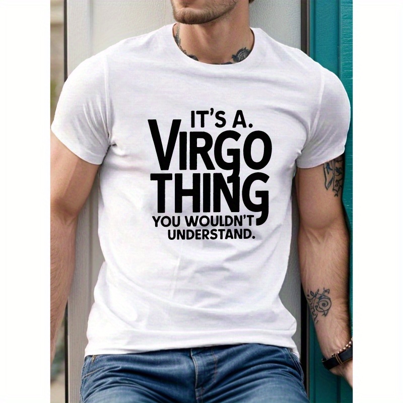 

Men's Casual Blue Graphic T-shirt - Short Sleeve Summer Tee, Polyester Knit, Crew Neck, " A Thing" Funny Design