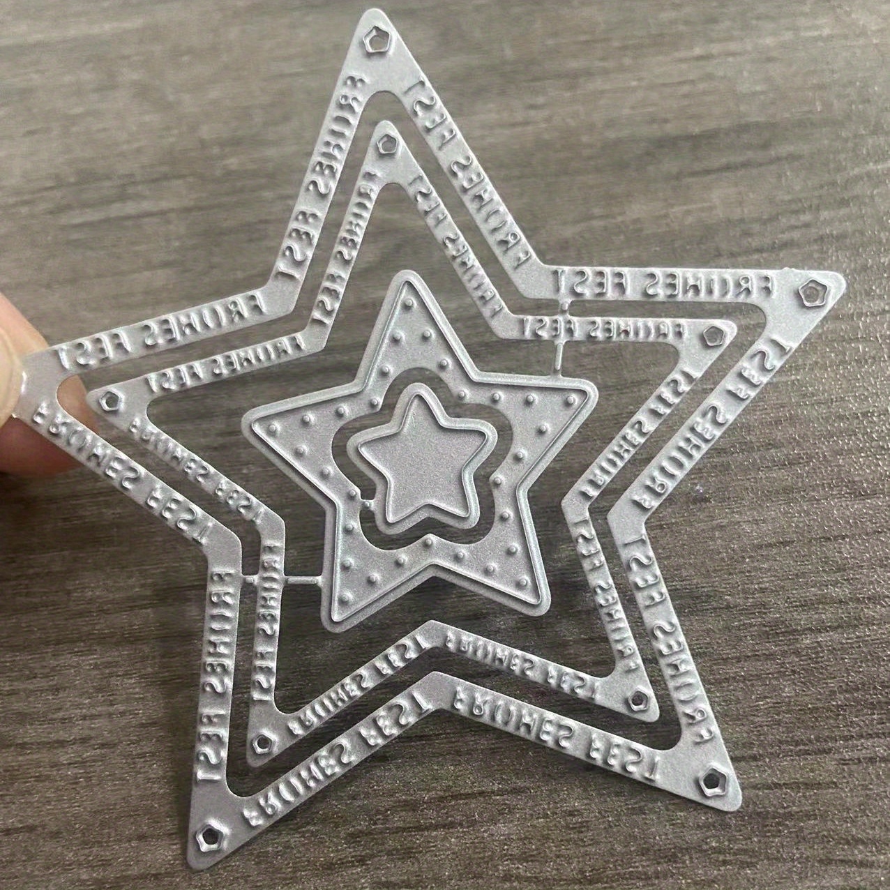 Newly Designed Metal Cutting Die For Crafting, Featuring A German Star For Scrapbooking And Card Making With Embossing Options