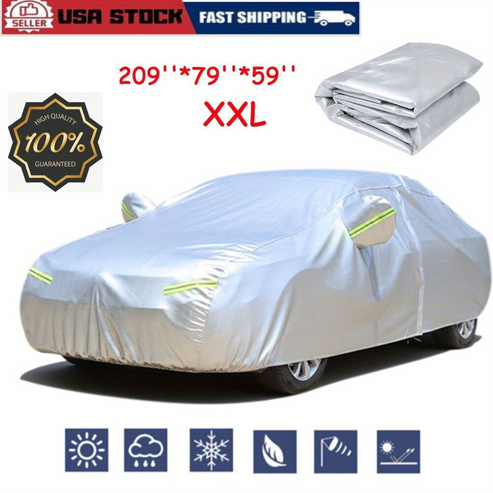 TEMU Full Car Cover Measuring 5.3*2*1.5 Meters, Designed To Be Waterproof And Protect Against Dust, , Sun, And Snow, Suitable For Accord, For Ford Mustang, For , And For Avalon
