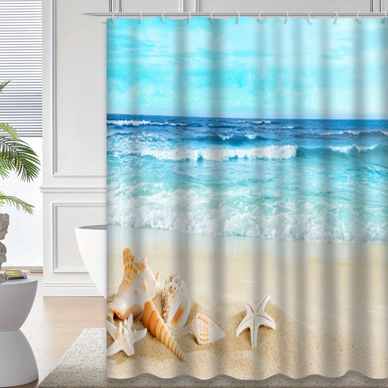 

Shower Curtain Shower Curtain For Bathroom 12 Sea Summer Starfish Day Decorative Bathroom Decor 72 X 72