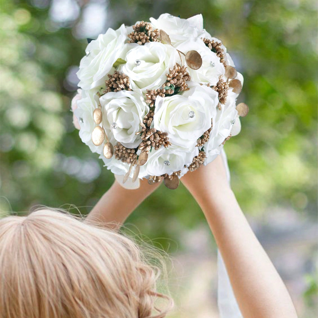 1pc artificial flowers wedding bouquet bride bouquet bridal Temu